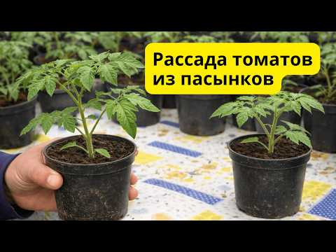 Делаем много бесплатной рассады томатов из пасынков.