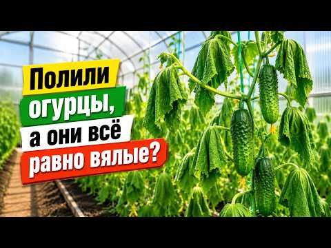 Вянут огурцы в жару даже если они хорошо политы? Вот почему это происходит.